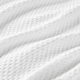 thumbnail image 4 of 90'' Lx90'' Wx0.25'' H Cotton Bed Blanket, Soft Chunky Knit Blanket for All Season, Machine Washable for Easy Care, Modern Waffle Weave Blanket for Bed, Home, Dorm, White, 4 of 6