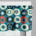thumbnail image 5 of Ambesonne Retro Valance & Curtain, Funky Disc Shapes Elements, 55"x45", Dark Blue Grey Red and Cream, 5 of 7