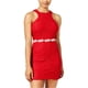 thumbnail image 1 of City Studio Vestido ajustado con cuentas para mujer, rojo, 15, 1 of 1