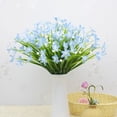 thumbnail image 3 of sunsanly Artificial Orchid Flower Branch with Stem 7 Forks Home Wedding Party Faux Daffodil Floral Arrangement Indoor Outdoor Garden Decoration Photo Props, 3 of 7