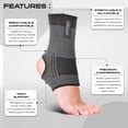 thumbnail image 4 of BeSavage Ankle Brace for Men and Women, Compression Sleeve for Foot, Heel and Ankle Support, Black, Small/Medium, 4 of 7