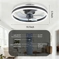 thumbnail image 2 of Low Profile Ceiling Fans with Lights and Remote, 20 in Flush Mount Ceiling Fans with Light, 3000K-6000K Dimmable Fandelier LED Fan Light and Reversible Moter, for Bedroom Living Room, Black, 2 of 8