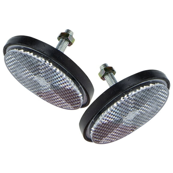 LOLIPPYY Bike Reflectors with Screw Design for Easy Installation Plastic Black Ultra Bright for Bike 2Pcs