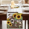 thumbnail image 3 of Table Runners 90 Inches Long Dress Scarves, Yellow Sunflowers Farmhouse Coffee/Dining/Kitchen Table Runner for Living Room, Western Star Farmhouse White Wooden 13x90 Inch, 3 of 9