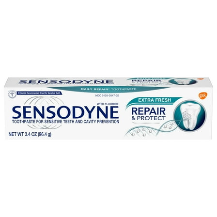 Sensodyne Sensitive Teeth & Cavity Protect Toothpaste, Extra Fresh, 3.4oz