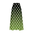 thumbnail image 4 of Maoxin Skirts for Women Women's Printed Elastic Waistband Pleated Pocket Skirt With Mid Calf Skirt ,Green,L, 4 of 5