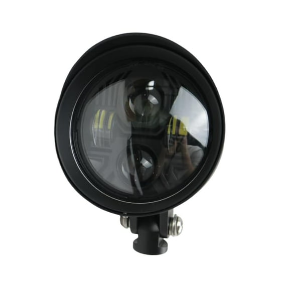 Black Motorcycle 4.5" LED Headlight Light Headlamp Retro Bullet Motorbike Light