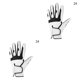 thumbnail image 3 of Yuarrent Paquete de 1 Uds. De guantes de Golf para hombre, mano izquierda derecha, piel de oveja pura transpirable suave con gránulos Blanco links 24 Code 2Conjunto, 3 of 6
