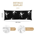 thumbnail image 2 of Body Pillow Cover - Soft Body Pillow Pillowcase, white spider doodle black Breathable Long Body Pillow Case Cover with Invisible Zipper 20x60in, 2 of 5