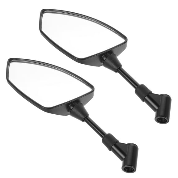 MLINS Universal Motorcycle Mirror for Car Use Black ABS and Glass Material 1 Pair