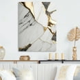 thumbnail image 2 of Designart Abstract Geode Marble White And Gold I Canvas Wall Art, 2 of 5