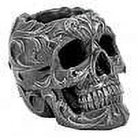 DWK Skull Victorian Gothic Shaped Decorative Pen and Pencil Holder Organizer for Home Decor Office Desk Supplies and Accessories