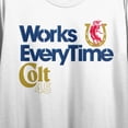 thumbnail image 6 of Colt 45 Works Every Time Women's White Crop Tee-Medium, 6 of 7