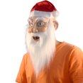 thumbnail image 2 of Máscara navideña de resina de Papá Noel con barba blanca, tamaño adulto, 2 of 3