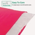 thumbnail image 3 of Standard Pillowcases Set of 2, 100% Brushed Microfiber, Soft and Cozy, Wrinkle, Fade, Stain Resistant with Envelope Closure, 20 x 26 Inches, Magenta, 3 of 5