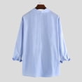 thumbnail image 3 of Mens Long Sleeve Japanese Style Yukata Shirts Casual Formal Party Tops, 3 of 10