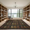 thumbnail image 2 of ODIKA 9'x12' Washable Area Rug Non-Shedding, Easy Care Guitar Vintage Sheet Note Repeat Acoustic Instrument Border Music Flowing for Master Suite, California King, Under Bed, 2 of 7