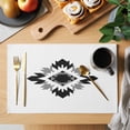 thumbnail image 2 of Abstract Ethnic Placemats Set of 4, Vintage Black Gary Bohemian Pattern Non-Slip Place Mats Washable Table Mats for Kitchen Dining Table Decorations Indoor/Outdoor, 2 of 9