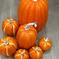 thumbnail image 4 of AKEGAMN Clearance! 7Pcs Gold Artificial Pumpkins For Thanksgiving 7Pcs Gold Artificial Pumpkins For Thanksgiving, Fall Halloween Home Decor Pumpkins, Assorted Sizes Gold Pumpkins, Artificial Gold Pu, 4 of 5
