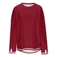 thumbnail image 4 of MeetoTime Long Sleeve Tops for Women Round Neck Slit Ribbed Pullover 2024 Fall Clothes Oversized Sweaters, 4 of 4