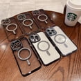 thumbnail image 6 of Case for iPhone 14 Pro Max Case Magnetic Glitter Full Camera Len Protector[Compatible with MagSafe] Clear Diamond Rhinestone Shockproof Cute Crystal Bling Case for 14 Pro Max 6.7''-Blue, 6 of 12
