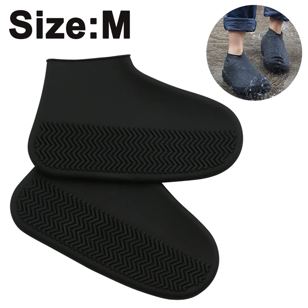 1 Pair Waterproof Rain Shoe Covers Boot Cover Protector Silicone Overshoes 