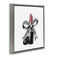 thumbnail image 3 of Stupell Industries Glam Brand Lipstick Ribbon Gray Framed Floater Canvas Wall Art design by Amanda Greenwood, 25 x 25, 3 of 9