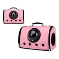 thumbnail image 1 of Estuche para transportar mascotas jinwen Diseño de cápsula espacial Rosa, 1 of 8