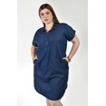 thumbnail image 4 of Vestido camisero denim Roman Fashion /Tallas Extras, 2293 (Azul dark) azul oscuro 40, 4 of 6