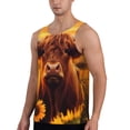 thumbnail image 2 of Salouo Vintage Sunflower Cow A for Men's Tank Tops,Sleeveless Muscle Shirts for Men Quick Dry Workout Tank Top Gym Muscle Tee Fitness Bodybuilding Sleeveless T Shirt-Medium, 2 of 7