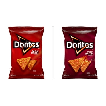 Doritos Nacho Cheese Tortilla Chips 9.25 oz & Doritos Spicy Nacho Cheese 9.25 oz