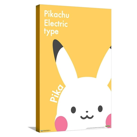Pokémon - Pikachu Electric Type Canvas Wall Poster, 14.725" x 22.375"