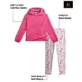 thumbnail image 2 of RBX Girls Legging Set - 2 Piece Quarter Zip Sherpa Pullover Sweatshirt & Kids Yoga Pants (7-16), 2 of 7