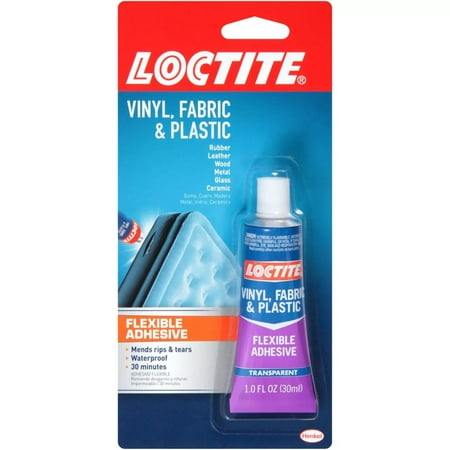 Loctite Vinyl Fabric & Plastic Repair Flexible Adhesive, Clear 1 oz Tube