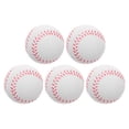 thumbnail image 1 of OULII 5Pcs White Sponge Baseballs for Practice Training and Skill Development Indoor Use, 1 of 8