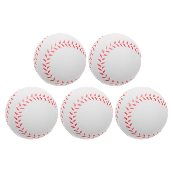OULII 5Pcs White Sponge Baseballs for Practice Training and Skill Development Indoor Use