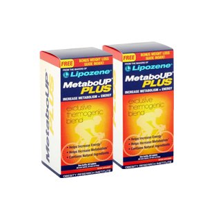 60 Caps Supplement Pills - (2 Pack) Lipozene MetaboUP Plus Weight Loss Pills for Increased Metabolism & Energy, Tablets, 60 Ct