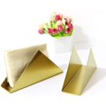 thumbnail image 2 of Servilletero, servilleteros para mesas de cocina - Servilleteros planos de color dorado, servilletero de acero inoxidable, 2 of 5