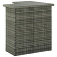 thumbnail image 2 of vidaXL Corner Bar Table Poly Rattan Dining Room Counter Table Multi Colors, 2 of 23