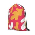 thumbnail image 2 of XMXT Waterproof Gym Bag, Red Abstract Cartoon Leaves Drawstring Backpack for Men, s, 2 of 8