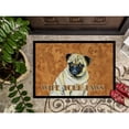 thumbnail image 3 of Carolines Treasures LH9456MAT Fawn Pug Wipe your Paws Doormat 18x27 27"L x 18"W multicolor, 3 of 4