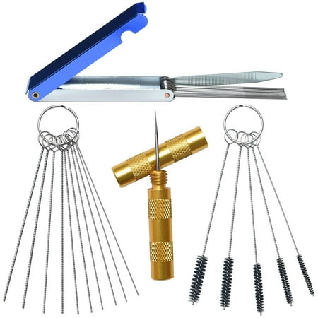 

Carburetor Carbon Dirt Jet Cleaner Tool Kit Cleaning Needles with Brushes for Motorcycle ATV Moped Welder Carb Chainsaw Spray