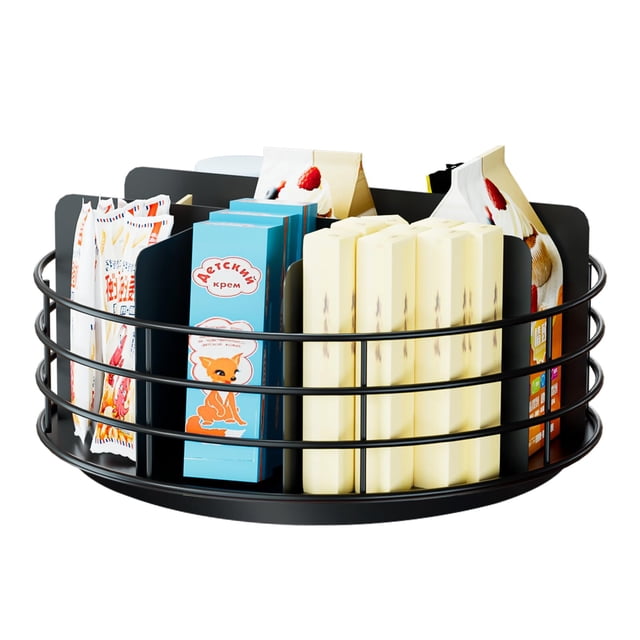 Organizador de Snacks NANAGIFTREE Lazy Susan de Metal 27,5x27,5x13 cm