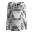 thumbnail image 6 of Time and Tru Women's Maternity Long Sleeve V-Neck T-Shirt, 6 of 6