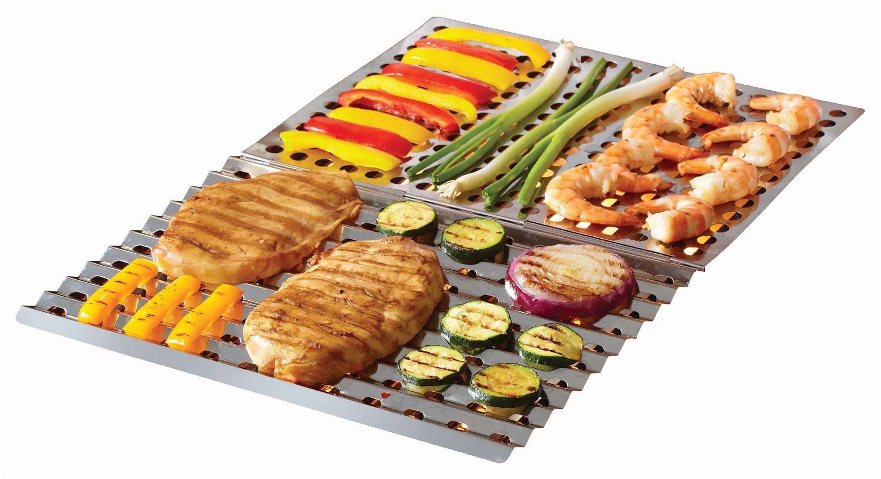 EXPERT GRILL STAINLESS STEEL DUAL-SIDED GRILL SHEET, STAINLESS STEEL DUAL-SIDED GRILL SHEET