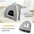 thumbnail image 4 of Cama para gatos WINDRACING, casita cueva plegable con cojines lavables, 4 of 5