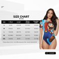 thumbnail image 4 of Saiise Mario J Women's Bodysuits Crew Neck Round Neck Short Sleeves Slim Fit Casual Basic Extender Bodysuit Daily Jumpsuit T Shirts, 4 of 7