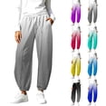 thumbnail image 2 of KICILVS Comfy Pants Women Gradient Print Baggy Drawstring Waist Flowy Sweatpants with Pockets Loose Athletic Casual Trousers, 2 of 9