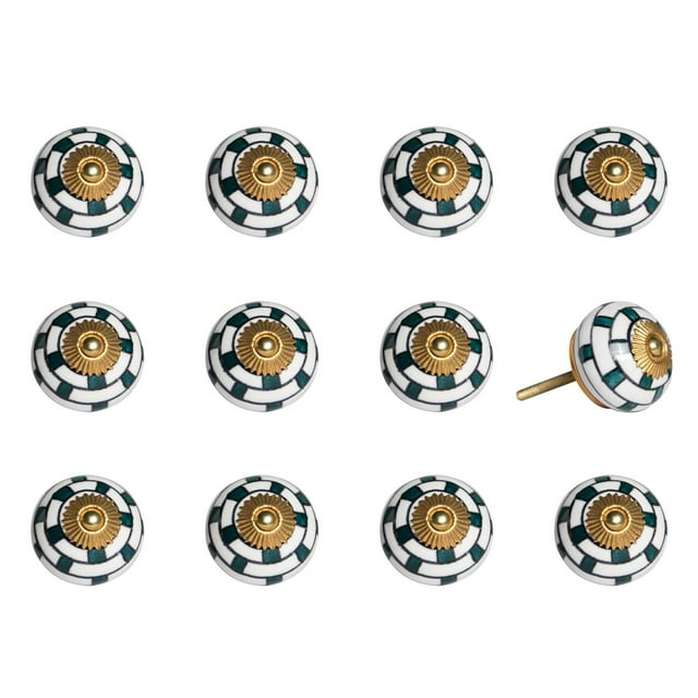 KNOB-IT VINTAGE HANDPAINTED CERAMIC KNOBS (12-Pack) KI1202