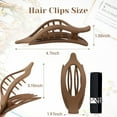 thumbnail image 4 of 8 Pack Flat Hair Clips for Women – Matte Neutral No-Slip Flat Claw Clips for Thick & Thin Hair, Large Strong Hold Square French Lay Down Hair Accessories for Work & Stylish Fall Outfits, 4 of 8
